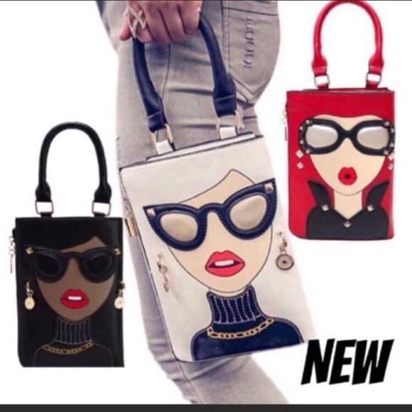 PINK LADY FACE PERSONALITY BAG - Picture 4 of 7